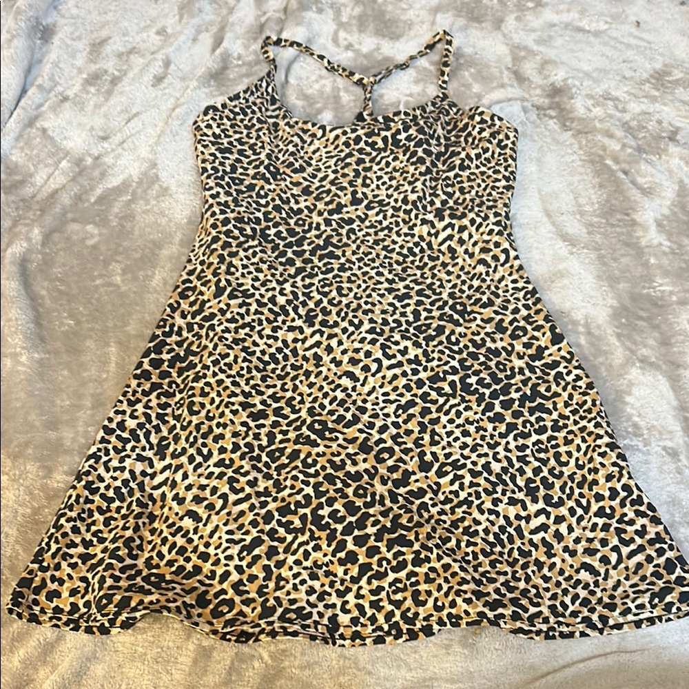 Outdoor voices the exercise dress in leopard print